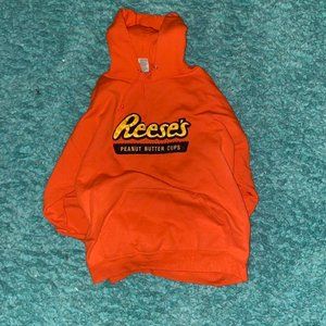 Reese’s Pieces Hershey Brand Orange Hoodie!